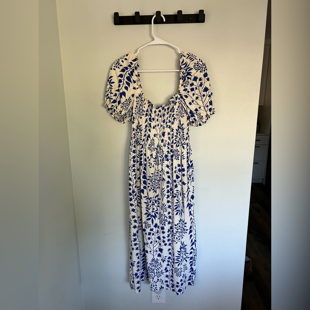 H&M Blue and White Floral Maxi Dress